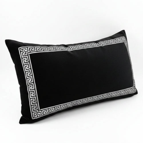 Luxury Velvet Greek Key Pattern Throw Pillow Covers