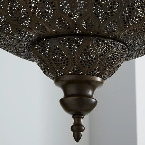 Iron Moroccan Mandela Pattern Pendant Shade Light - The Finishing Touch Decor