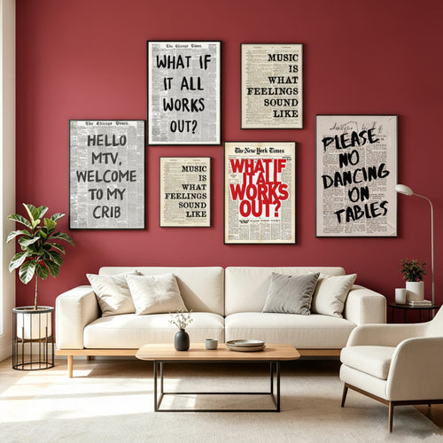 Framed Pop-Art Newspaper Graffiti Wall Art Print