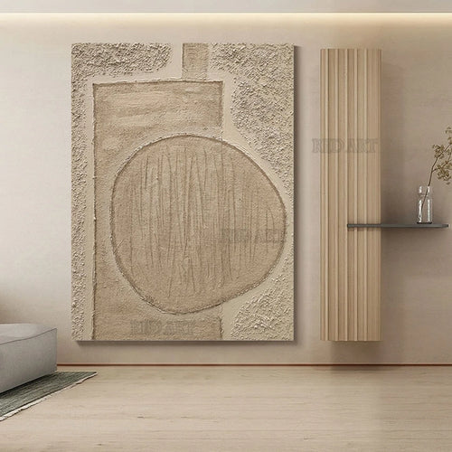 Hand Painted Brown Abstract Texture Oil Mural Painting - The Finishing Touch Decor