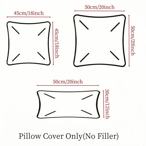 Gold chain link H-style throw pillow cover from The Finishing Touch Decor with a stylish chain pattern on soft fabric.