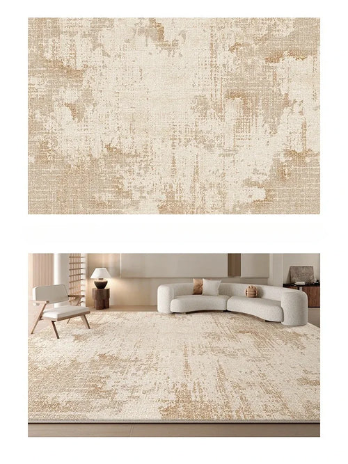 Striped Beige Carpet Comfortable Easy Clean Living Room Carpets Cream Luxurious Decorative Rug French Bedroom Bedside Rugs Tapis