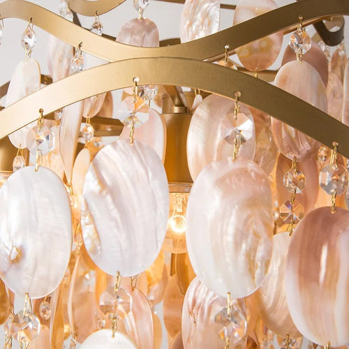 Conch Shell Coastal Pendant Chandelier Lighting - The Finishing Touch Decor