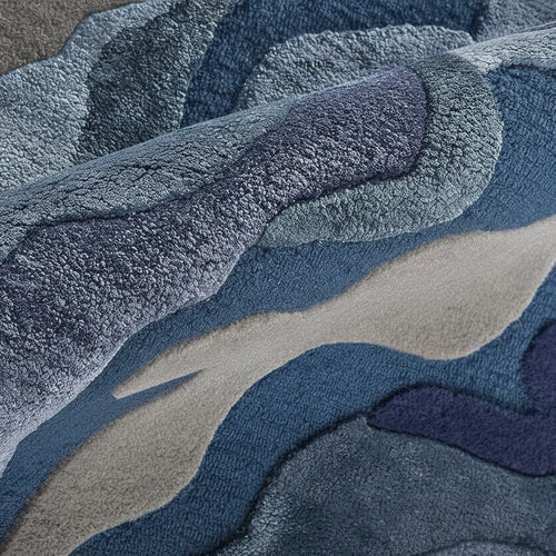 Irregular Wave New Zealand Wool Area Rug