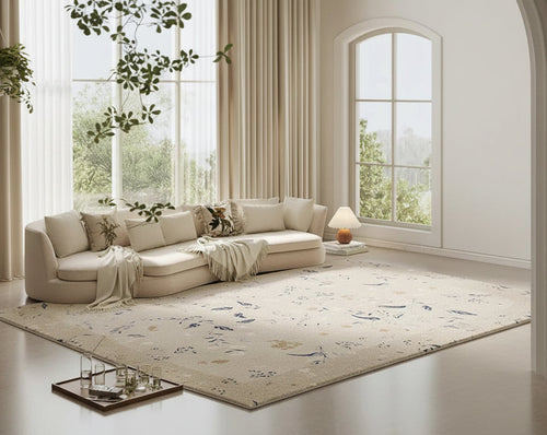 French Style Pastoral Floral Pattern Area Rugs