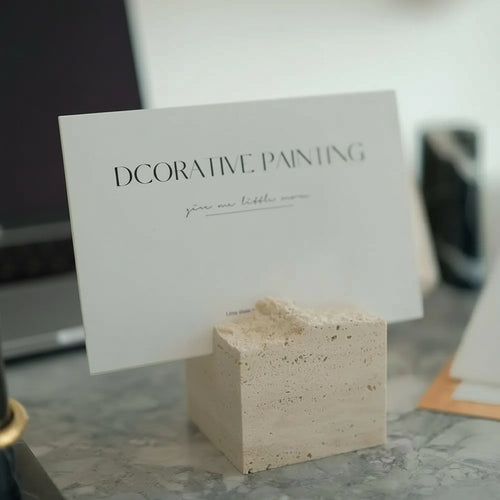 Natural Travertine Stone Business Card Holder