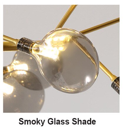 Golden Branch Glass Lollipop Chandelier Lighting - The Finishing Touch Decor