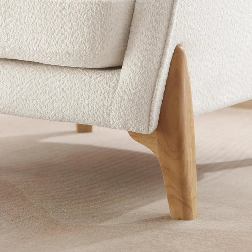 Accent Chair 31" Oversized Reading Chair Comfy Upholstered Boucle Lounge Armchair, Modern Living Room Chair with Back Pillow,Sin