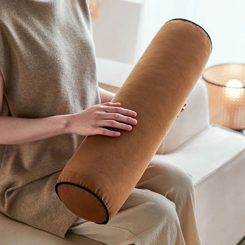 Long Round Pillows Luxury Soft Velvet Column Cushions Candy Color Decorative Pillow For Sofa Chair Bedding Home Decoration