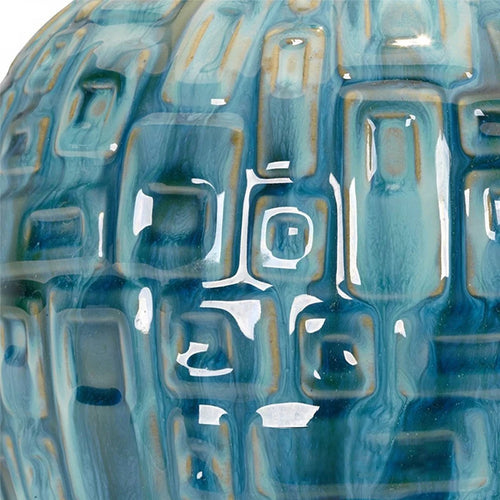 Blue Glaze Honeycomb Ceramic Table Lamp