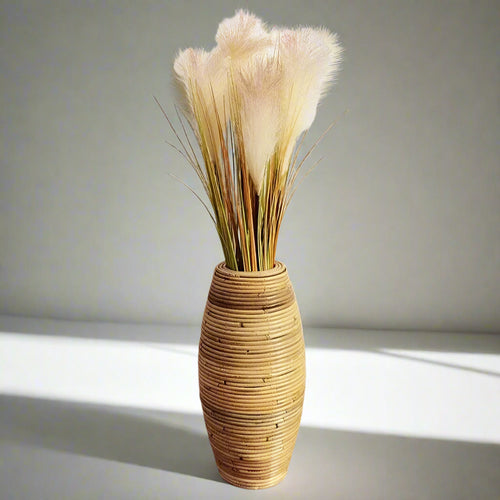 Indonesian Bamboo Handmade Rattan Vase - The Finishing Touch Decor