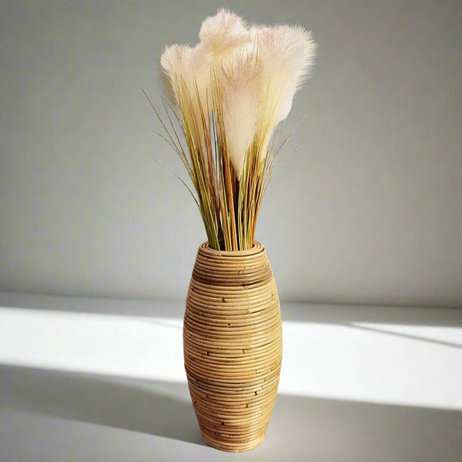 Indonesian Bamboo Handmade Rattan Vase - The Finishing Touch Decor