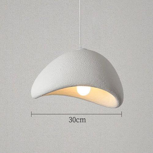 Nordic Dining Room chandelier wabi-sabi E27 oval cap suspension pendant led bedroom living room white home decoration lamp