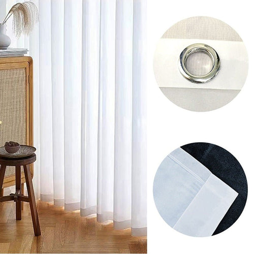 Sheer Voile Organza White Tulle Window Curtains - The Finishing Touch Decor