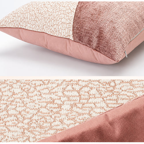 Luxury Pink Tangerine Textured Throw Pillow Covers