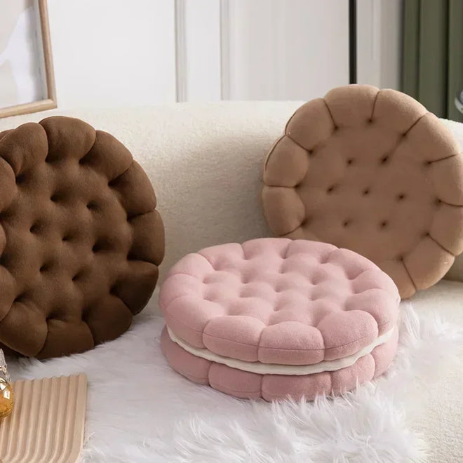 Round Sandwich Cookie Full Accent Pillows