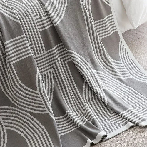 Nordic Chain Link Knitted Luxury Throw Blanket