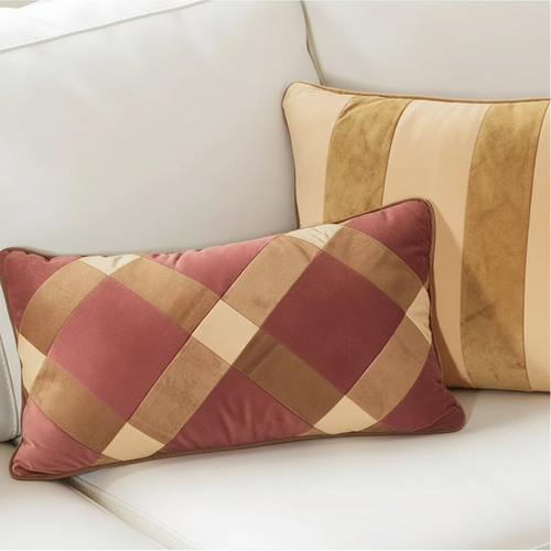 Modern Striped Velvet Throw Pillow Covers