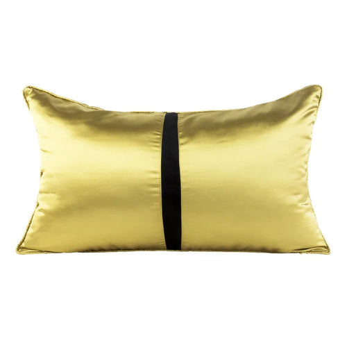 Glamorous Goldenrod Metallic Stripe Throw Pillows