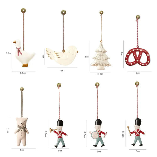 Assorted Iron Christmas Cartoon Ornaments