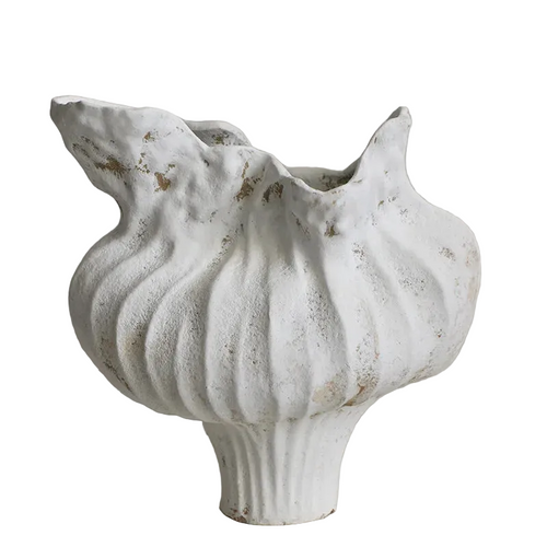 Irregular drip Wabi Sabi porcelain ceramic vase with a textured, minimalist design perfect for modern decorative accents