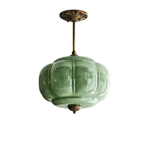 French Retro Glass Pendant Chandelier Lamp