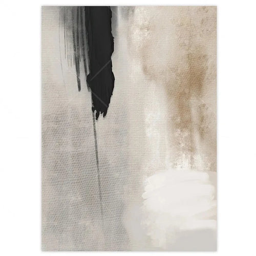 Neutral Beige & Black Abstract Lines Combination Canvas Wall Art - The Finishing Touch Decor