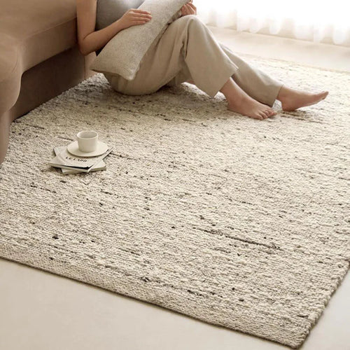 Handmade Woven Wool Textured Area Rug