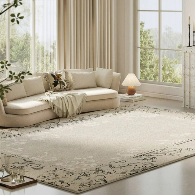 French Style Pastoral Floral Pattern Area Rugs