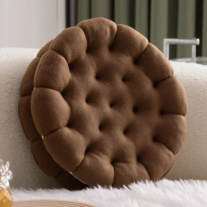 Round Sandwich Cookie Full Accent Pillows