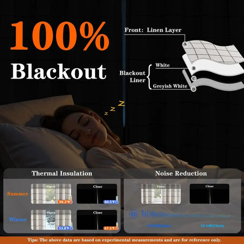 Horizontal stripe coastal linen blackout curtains in black from The Finishing Touch Decor, showcasing a stylish window treatment.