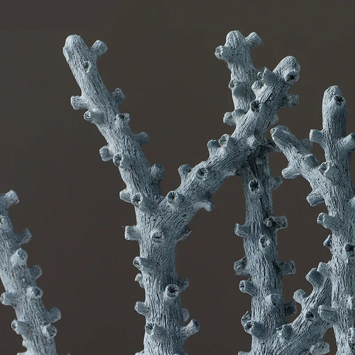 Light Blue Resin Coral Table Sculpture