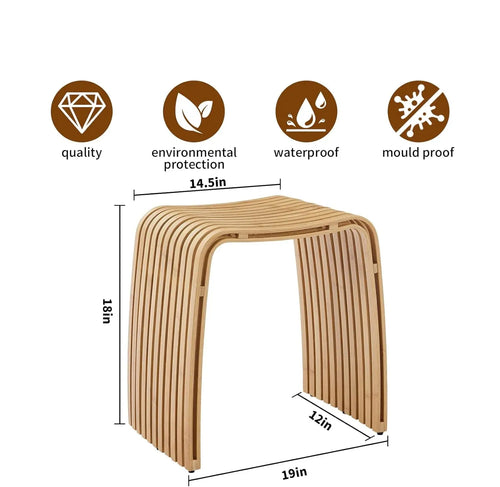 Waterproof Bamboo Accent Table, Stool
