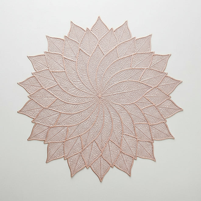 Holiday Metallic Flower Round Table Placemat