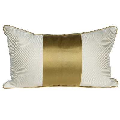 Glamorous Goldenrod Metallic Stripe Throw Pillows