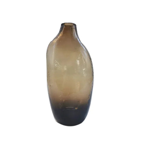 Irregular Small Mouth Hammered Glass Vase - The Finishing Touch Decor