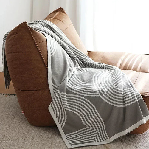 Nordic Chain Link Knitted Luxury Throw Blanket