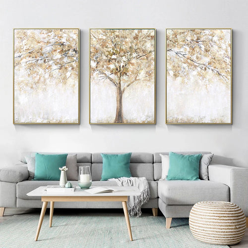 Divided 3 Piece Landscape Tree Painting Canvas Prints - The Finishing Touch Decor