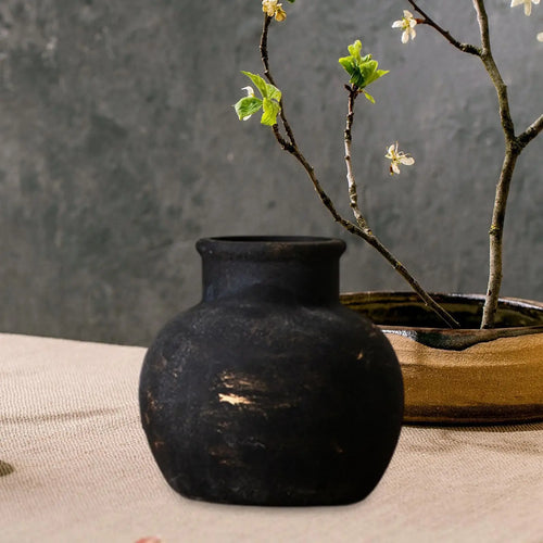 Rustic Terracotta Ceramic Vase Wabi Sabi Bud Vase - The Finishing Touch Decor