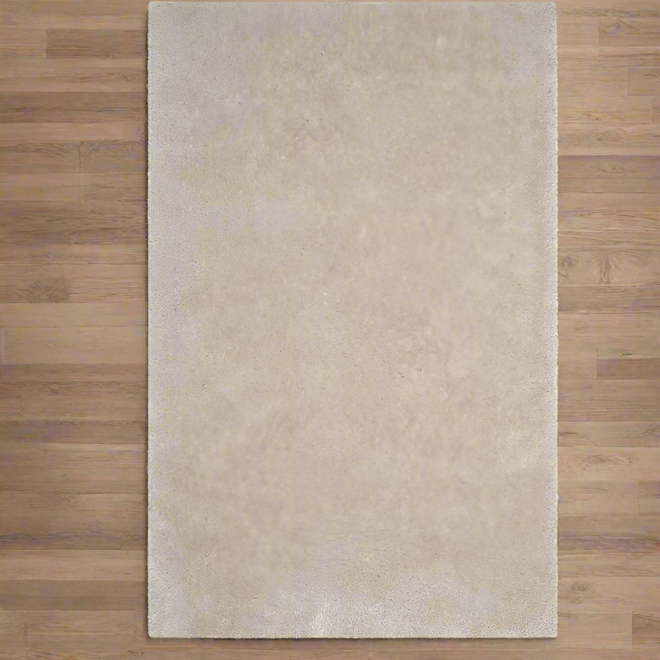 Plush Eggshell Handmade Thick Shag Area Rug 6 x 9ft