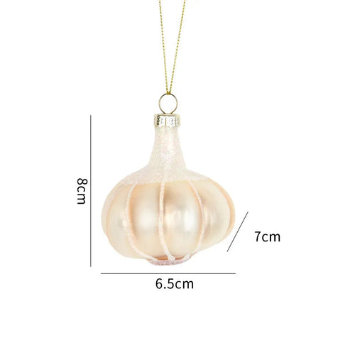 Painted Assortment of Food-Shaped Tree Ornaments