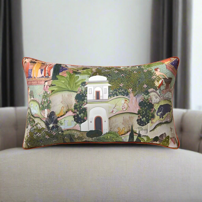 Medicci Home Toscana Garden Decorative Cushion Cover Luxurious Charm Of Italian Salon Retro Lumbar Pillow Case For Living Room
