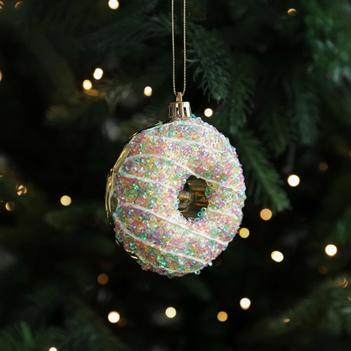 Gold & Sparkle Acrylic Pop Art Christmas Tree Ornaments