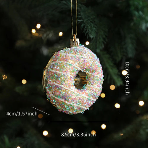 Gold & Sparkle Acrylic Pop Art Christmas Tree Ornaments