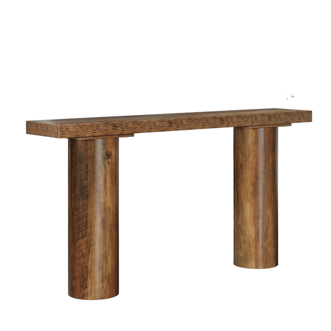 Narrow Long 63" Rustic Farmhouse Wood Console Table