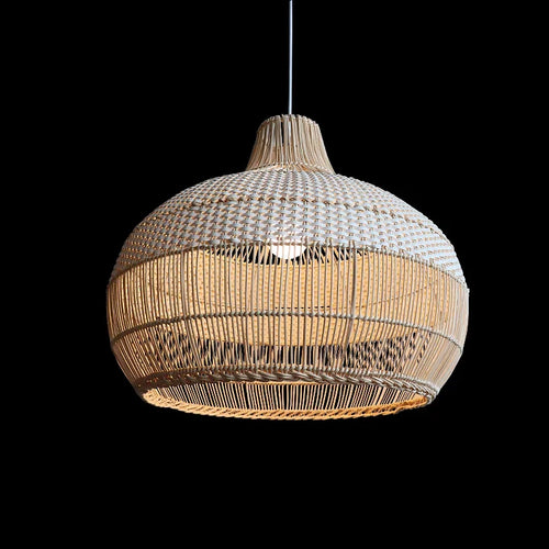 Iron Rattan Pendant Wabi Sabi Chandelier Lighting - The Finishing Touch Decor