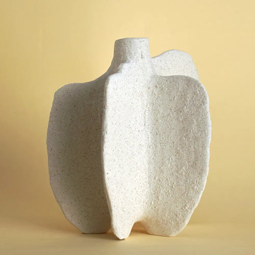 Off-White Ceramic Coral Texture Coastal Style Vase - The Finishing Touch Decor