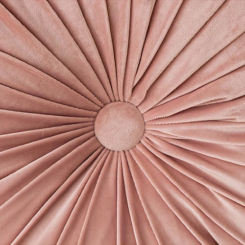 Soft Velvet Tufted Round Throw Pillow