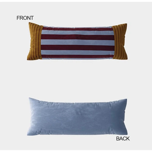 Modern Medieval Stripe Velvet Throw Pillow Cover