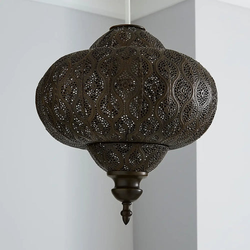 Iron Moroccan Mandela Pattern Pendant Shade Light - The Finishing Touch Decor